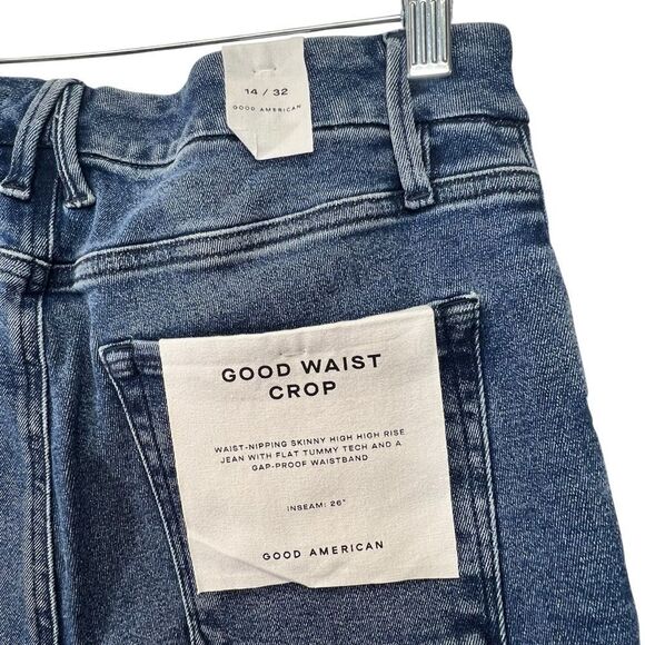 Nwt size 14/32 Good American Good Waist Crop Jeans - Picture 9 of 14